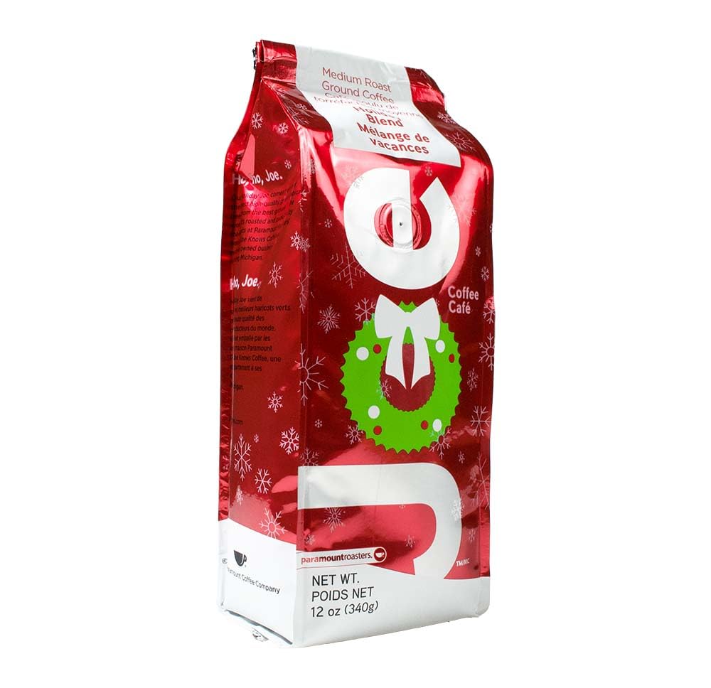 Joe Knows Coffee, Joe Holiday Blend, 1-12 oz ground coffee, by Paramount Roasters, Paramount Coffee Company
