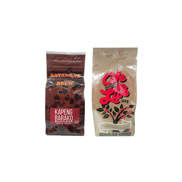 Batangas Brew Coffee, Kapeng Barako Whole Beans (300g) and Cafe de Lipa Ground Coffee (300g)