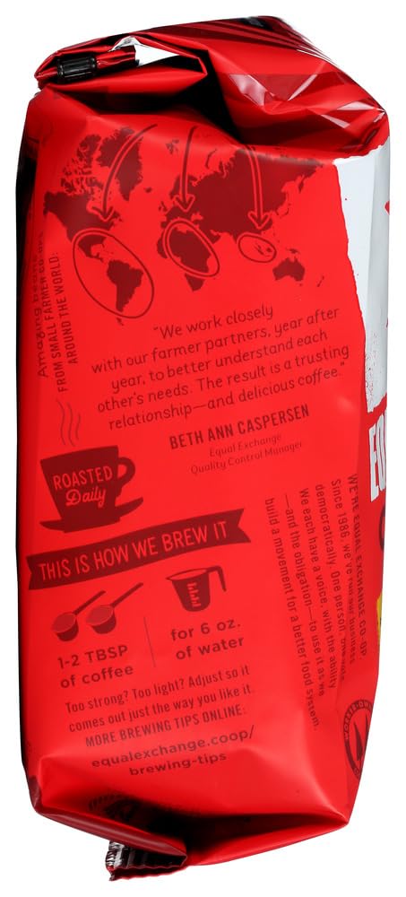 Equal Exchange Love Buzz Blend Organic Coffee Ground, 10-Ounce Packages (Pack of 2)
