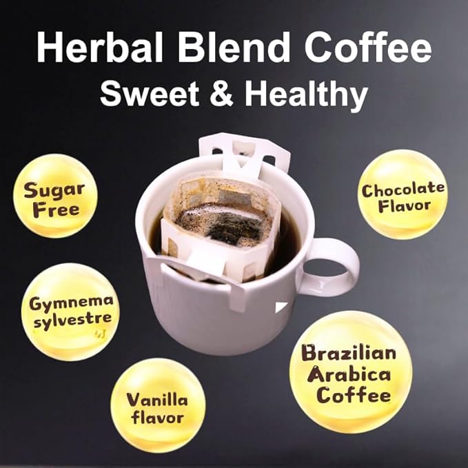 SHO Tokyo Diet Coffee Herbal Ayurvedic Blend, 1 Pack (7 Drip Bags) – Drip Coffee, Single Serve Coffee Bags, Camping Pour Over Coffee, Perfect for Travel and On-the-Go
