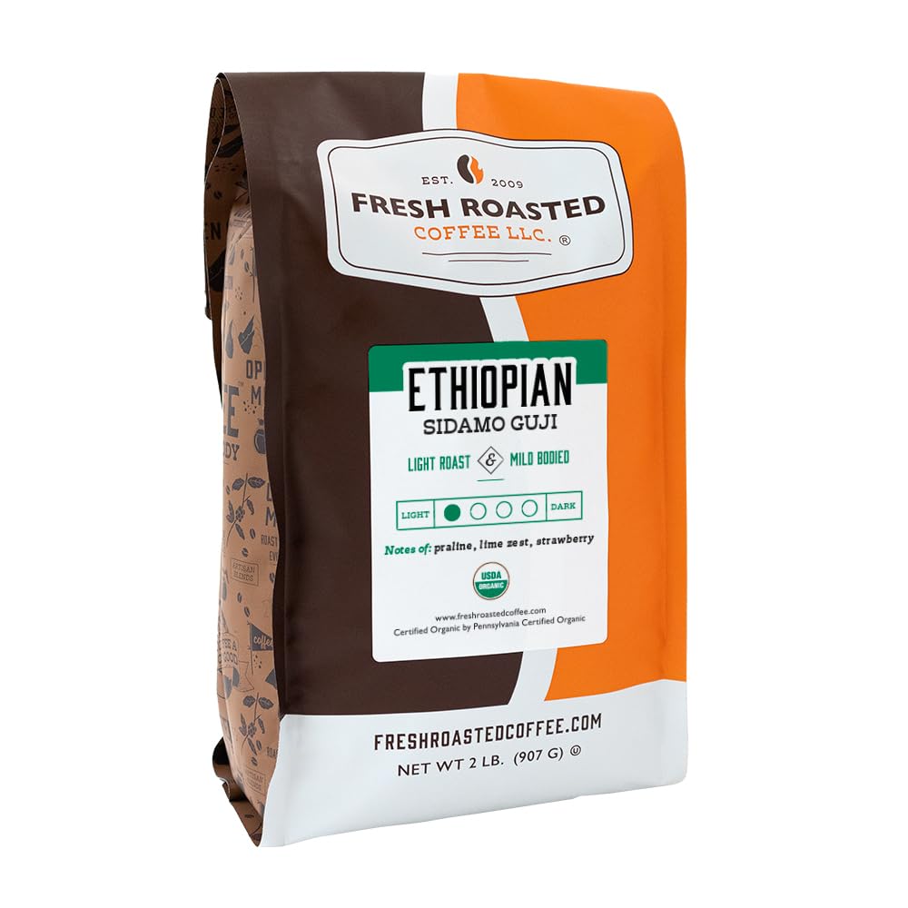 Fresh Roasted Coffee, Organic Papua New Guinea | USDA Organic, 100% Single Origin, Kosher | Medium Roast 5 lb (80 oz) Whole Bean