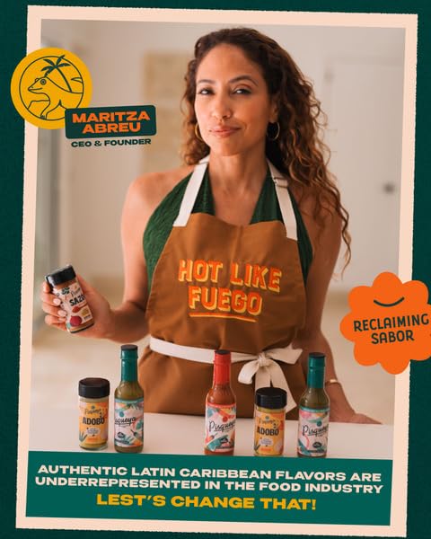 PISQUEYA Hot Sauce - Gourmet Hot Like Fuego with Caribbean Scotch Bonnet Peppers - Plant Based, No Sugar, Low Sodium, Gluten Free - You Can Really Taste the Peppers - 5 oz.