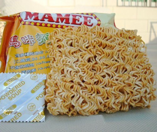 Mamee Monster Noodle Snack (Chicken Flavor) 60g Packages, (Pack of 5)