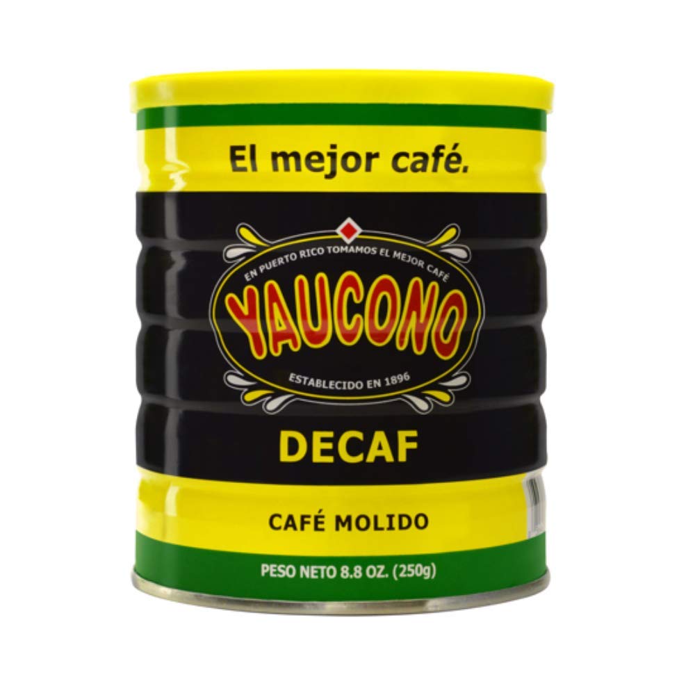 Yaucono Decaf Ground Coffee 8.8 Ounce Canister (Pack of 1)