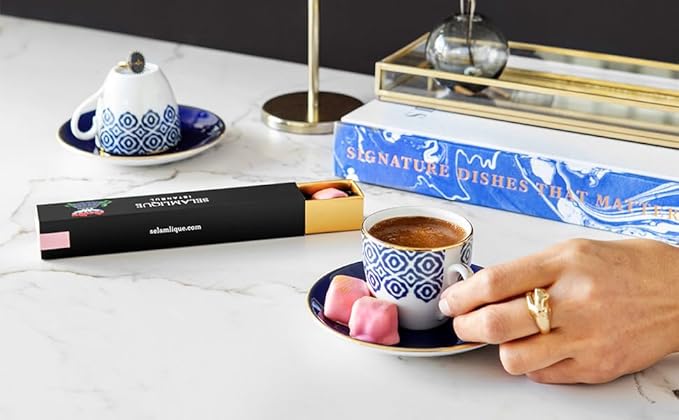 Selamlique's Authentic Ground Turkish Coffee with Rose Flavor (4.40oz)