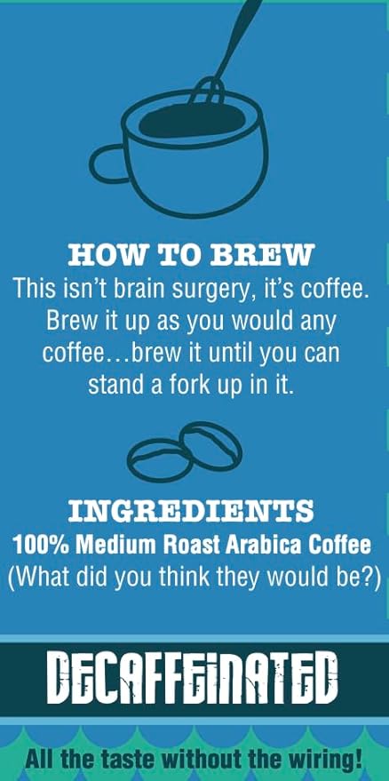 Wired2fish Coffee Medium Roast, Decaf, ground