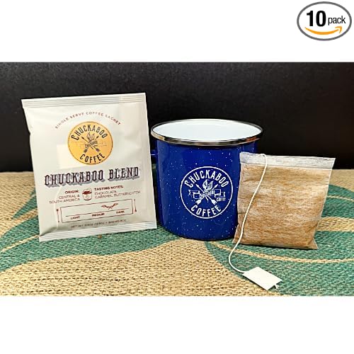 Chuckaboo Blend Steeped Coffee Bag – Single Serve Medium Dark Roast – Organic, Fair Trade, Clean Coffee – Mold-Free & Toxin-Free Sachet