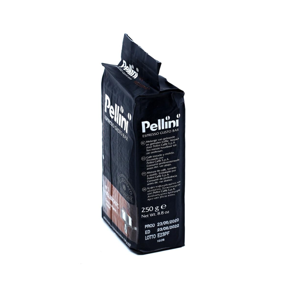 Pellini Gusto Bar Vellutato N.1, Medium Roast, Arabica and Robusta, Ground Coffee, 250gr (8.8oz)