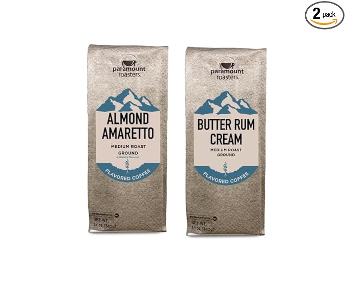 Almond Amaretto and Butter Rum Cream Ground Coffee Bundle