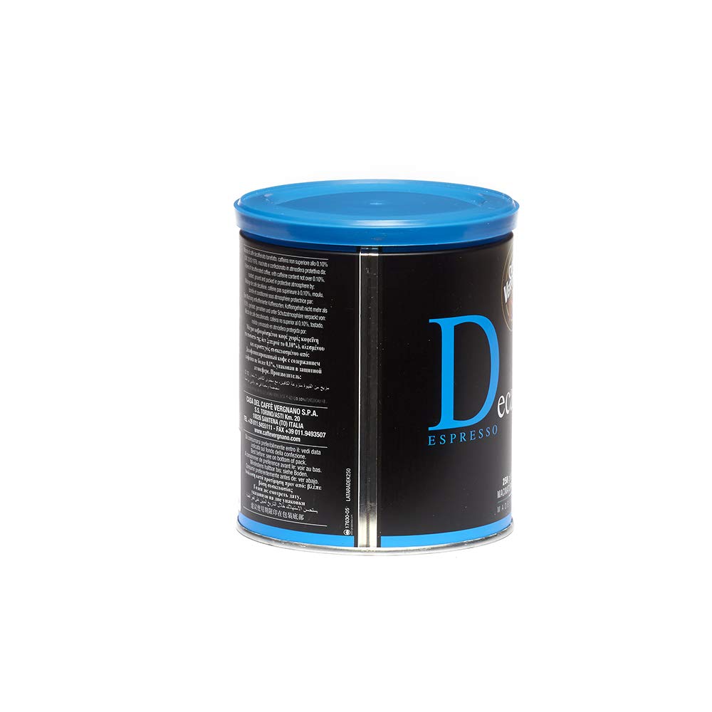 Caffe Vergnano Decaf Espresso Roast - 8.8 oz. - 250g Can