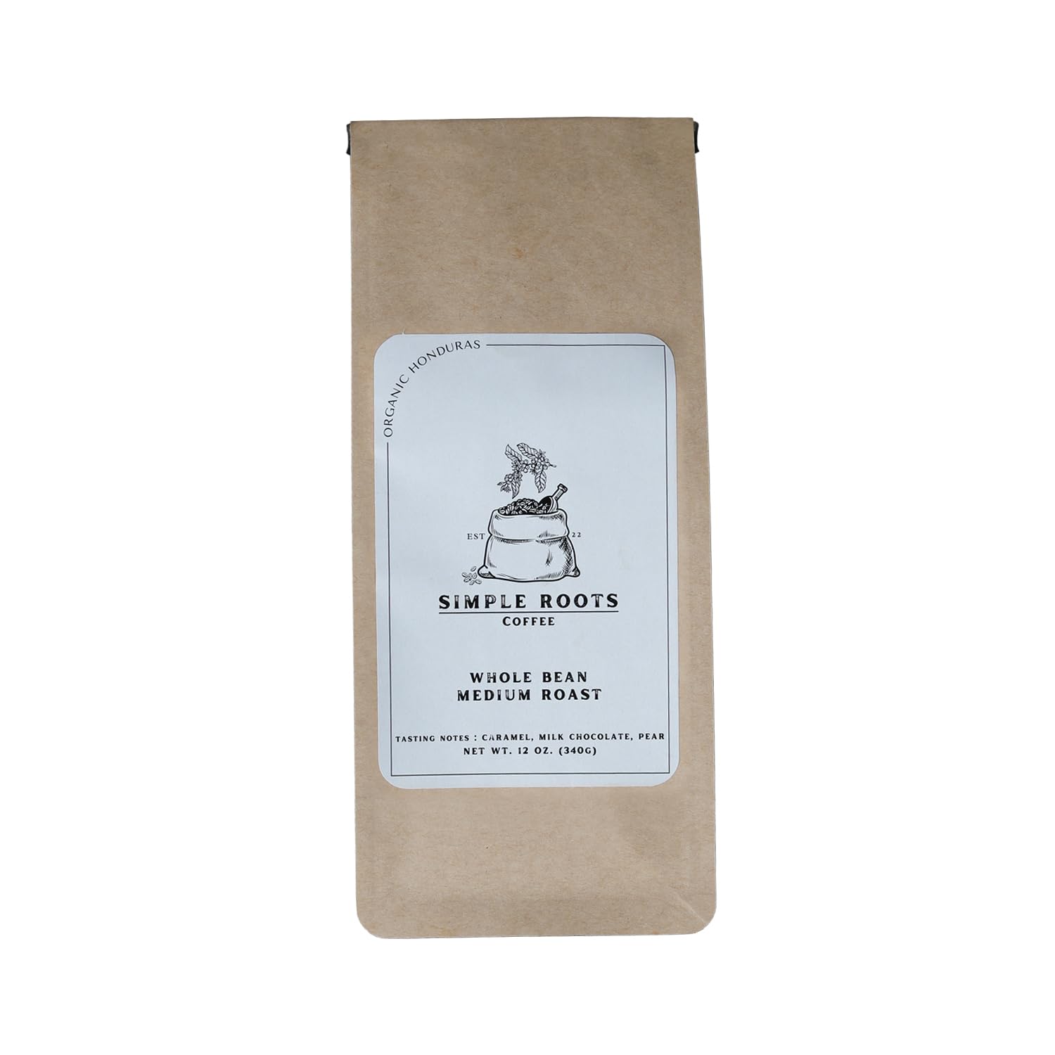 Organic Honduras Ground Coffee Powder - Medium Roast, High Acidity, Low Body, Sweet Caramel & Milk Chocolate Flavor (Drip, 12 Oz)
