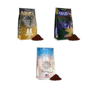 Black Rifle Coffee Company, Medium Roast Ground Coffee Variety 3 Pack, 12 OZ Bag