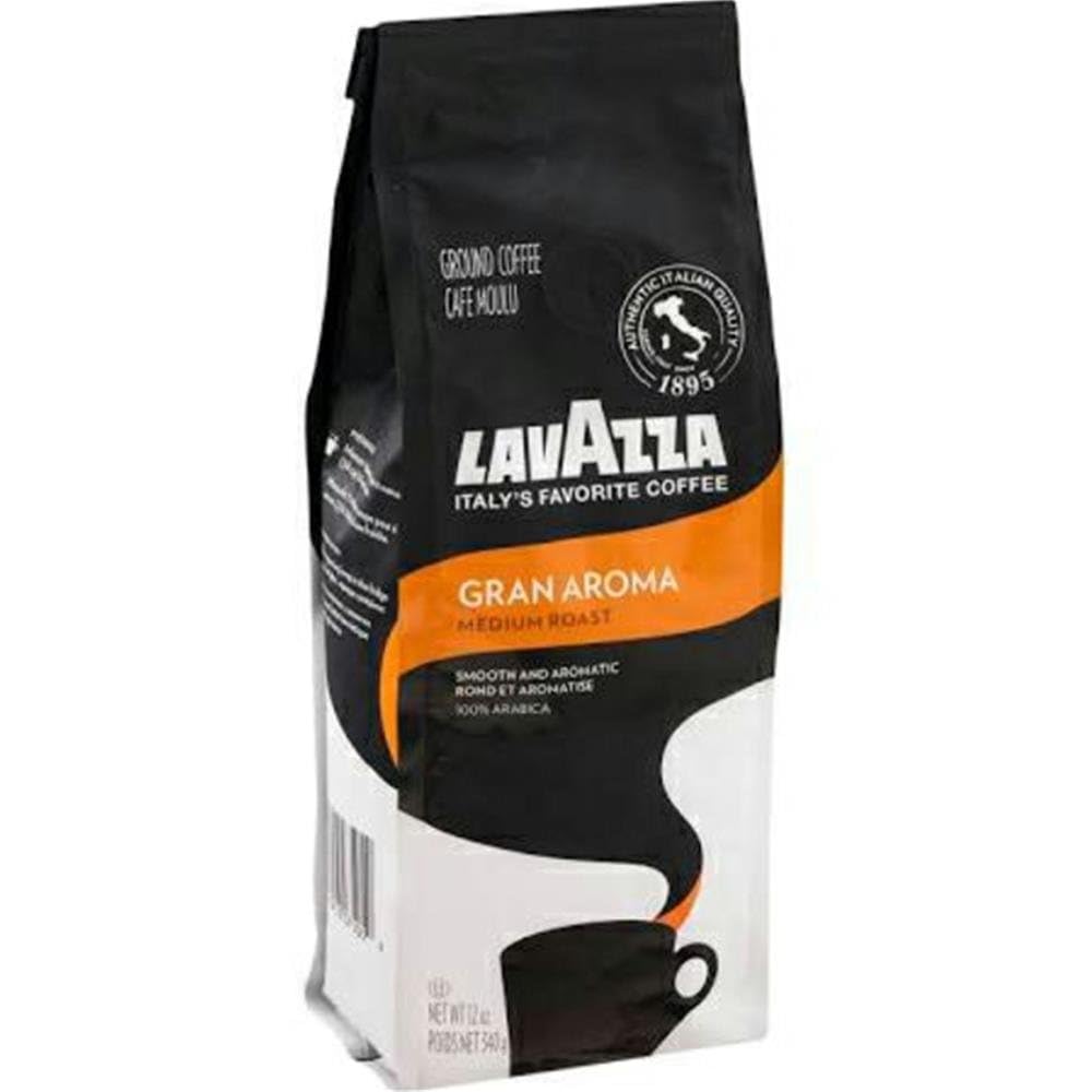 Lavazza Costiera Gran Aroma Ground Coffee 12oz Bag, Light Roast, Smooth and Aromatic Taste, Intensity 2/5, 100% Arabica, Ideal for Drip Brewers, (Pack of 1) - Package May Vary