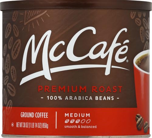 McCafe Premium Roast, Medium Roast Ground Coffee, 30 oz Canister (Pack of 2)