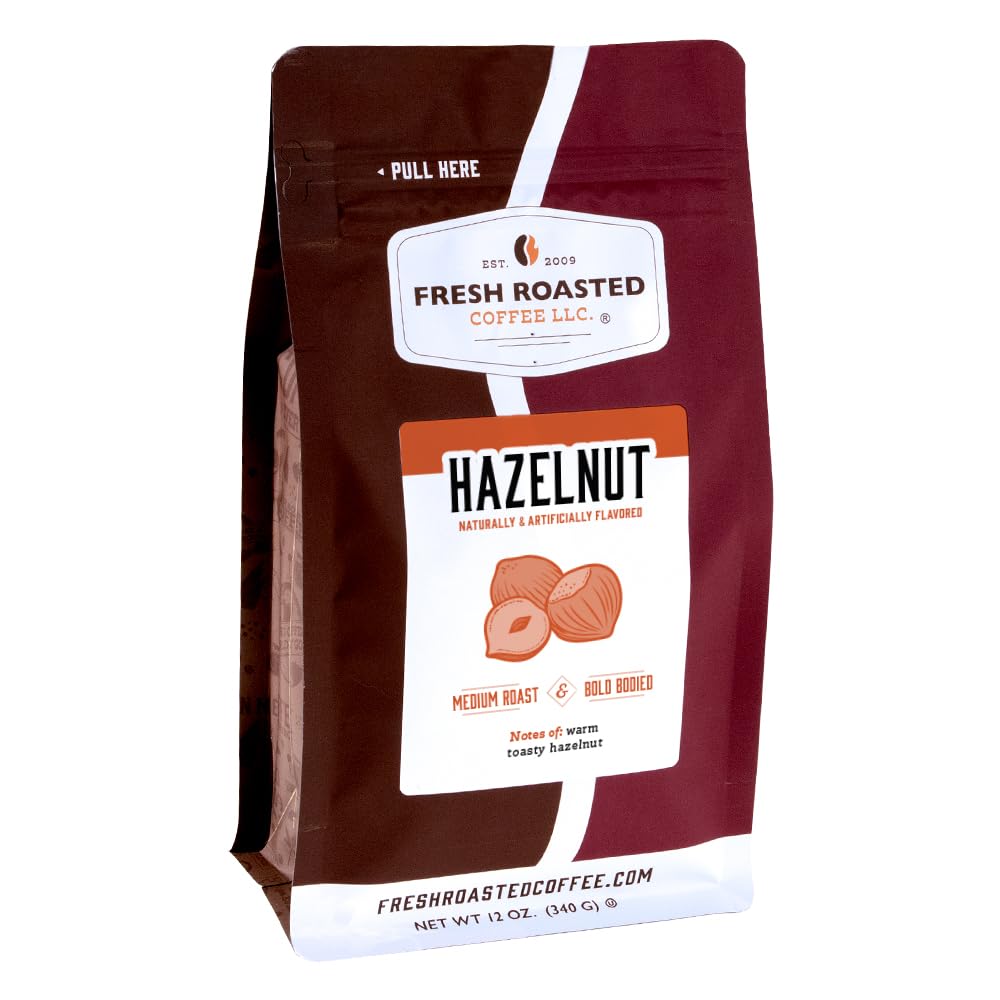 Fresh Roasted Coffee, Amaretto Flavored Coffee, 12 oz, Medium Roast, Kosher, Ground
