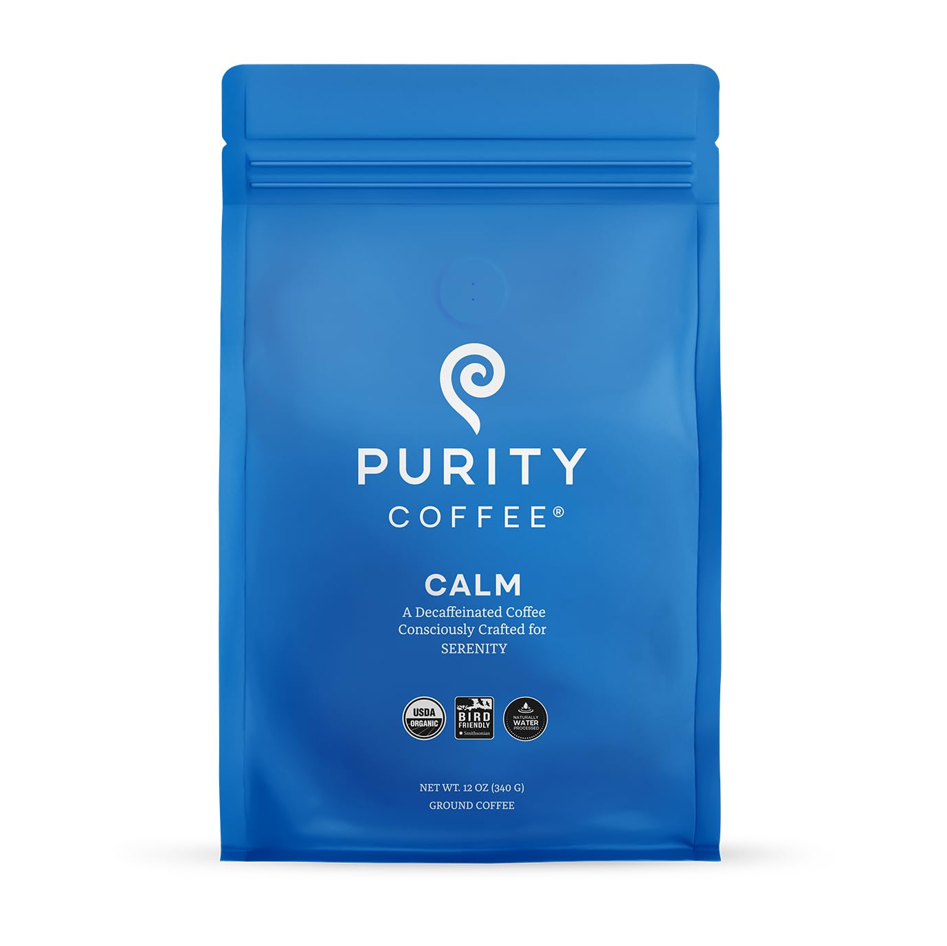 Purity Coffee FLOW Original Medium Roast Ground Coffee for Focus and Clean Energy - USDA Organic and Third-Party Tested for Antioxidants, Mold, Mycotoxins and Pesticides - 12oz (Purity Flow, medium_roast) | Ground| FLOW
