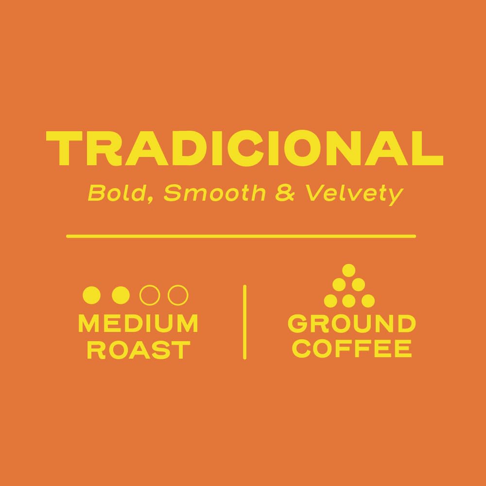 Sello Rojo, Tradicional Medium Roast Ground Coffee Bag, 10 oz