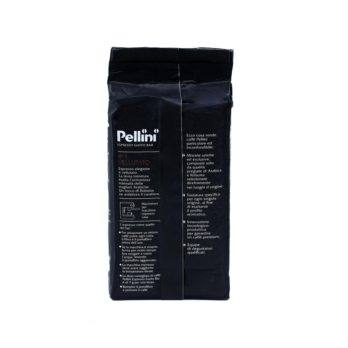 Pellini Gusto Bar Vellutato N.1, Medium Roast, Arabica and Robusta, Ground Coffee, 250gr (8.8oz)