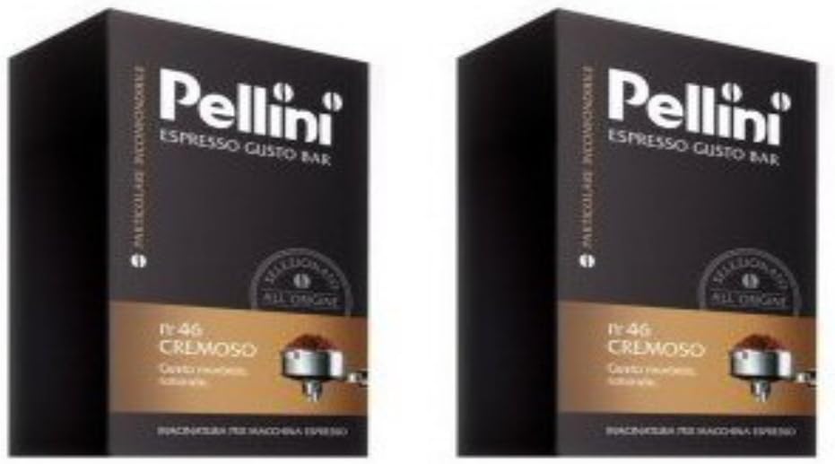 Pellini: "Cremoso" (Creamy) Roasted Ground Coffee for Espresso Machine 8.8 Ounce (250gr) Packages (Pack of 4) [ Italian Import ]