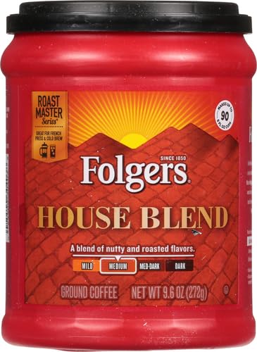 Folgers House Blend Ground Coffee, Medium Roast, 9.6 Ounce