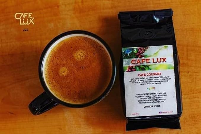 Cafe Lux Gourmet Ground Medium Roast Coffee - Made in Haiti - From Jacmel/Thiotte Moutains - 270 grams