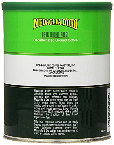 Medaglia D'Oro Italian Roast Decaffeinated Espresso Coffee, 10 Ounce (Pack of 3)