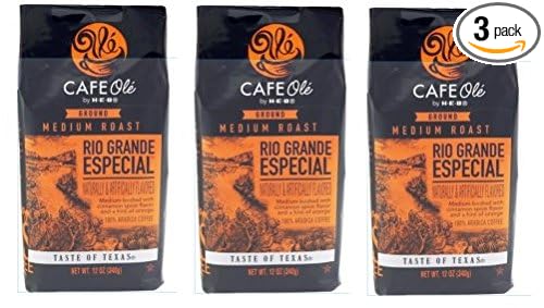 Cafe Ole Rio Grande Especial Ground Coffee 12 oz. (Pack of 3 bags)