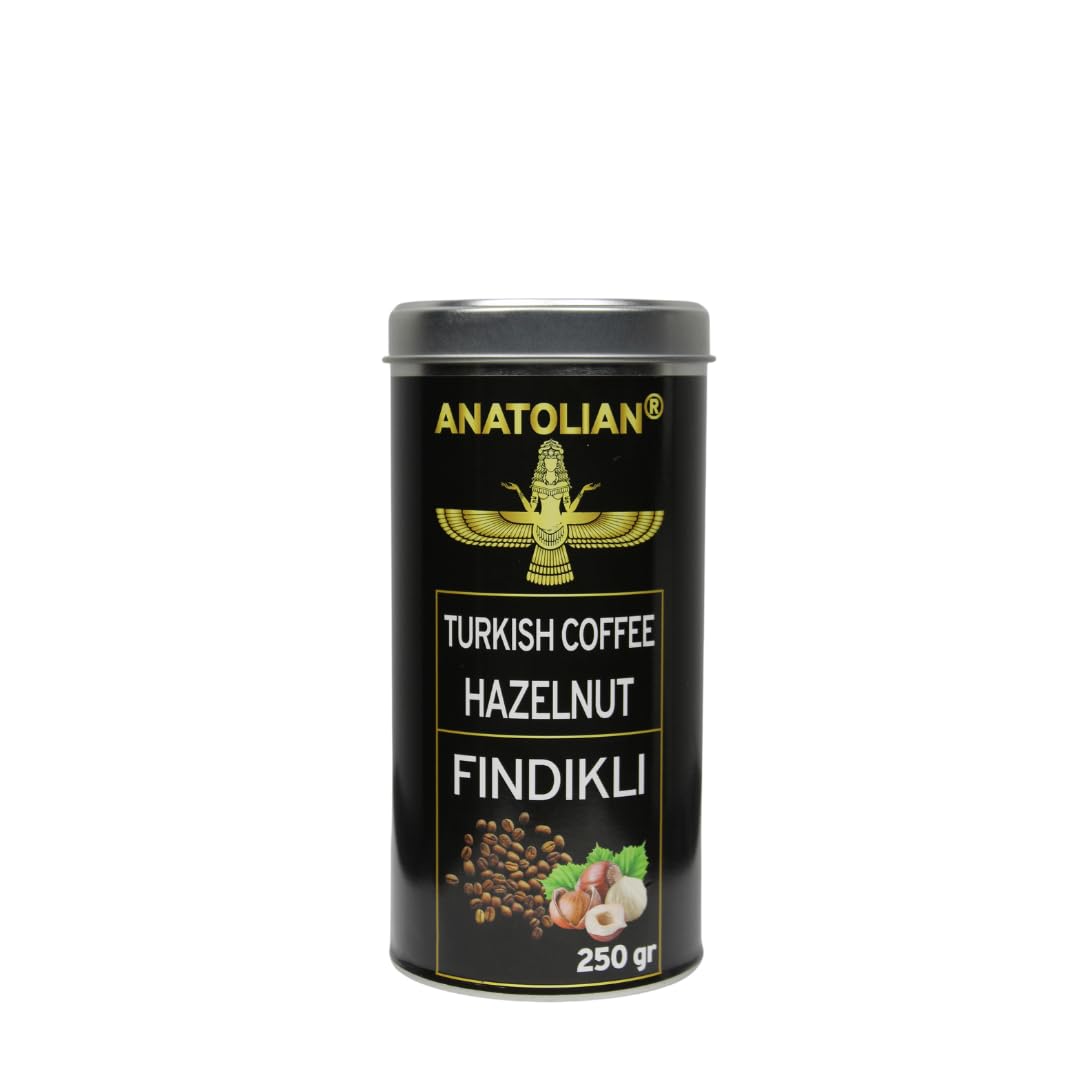 Hazelnut Turkish Coffee – Authentic Turkish Coffee with Premium Hazelnuts, 250g / 8.8oz – Smooth, Aromatic, and Traditional, Perfect for Turkish Coffee Lovers