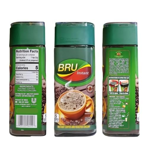 Bru Instant Coffee and Roasted Chicory, 7 oz (Package May Vary)