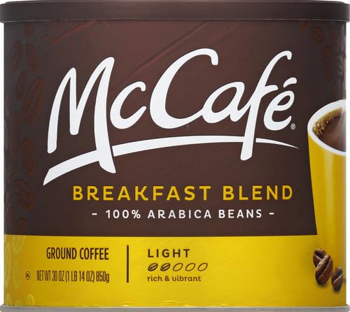 McCafe Breakfast Blend, Light Roast Ground Coffee, 30 oz Canister (Pack of 2)