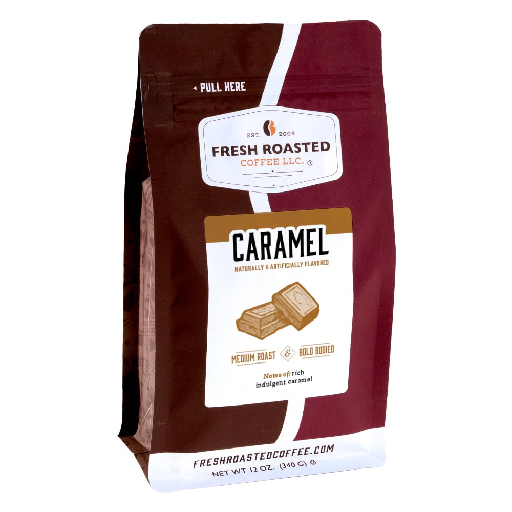 Fresh Roasted Coffee, Amaretto Flavored Coffee, 12 oz, Medium Roast, Kosher, Ground