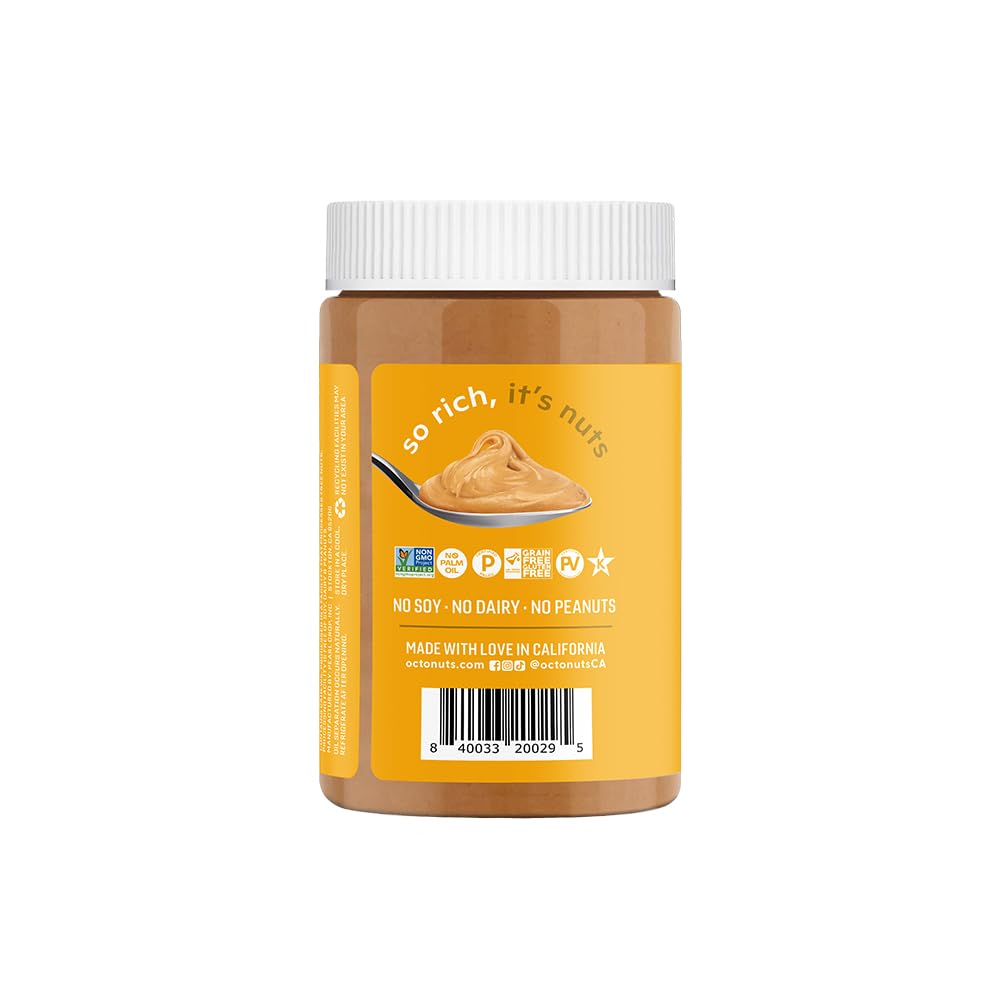 Octonuts Dry Roasted Pure Cashew 16oz Nut Butter 16oz - Pure Creamy Nut Butter - Gluten Free, Vegan, Kosher, Paleo, Non-GMO Nut Butters Single Ingredient
