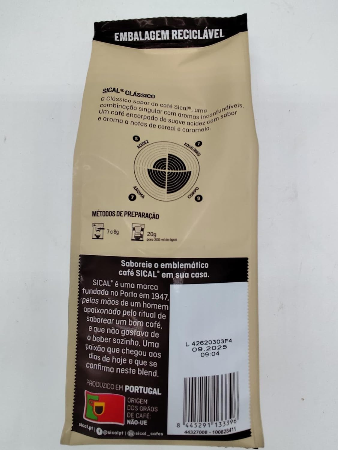 Sical Portuguese Clasico Normal Ground Coffee Cafe 5 Estrelas 220G 1 Pack