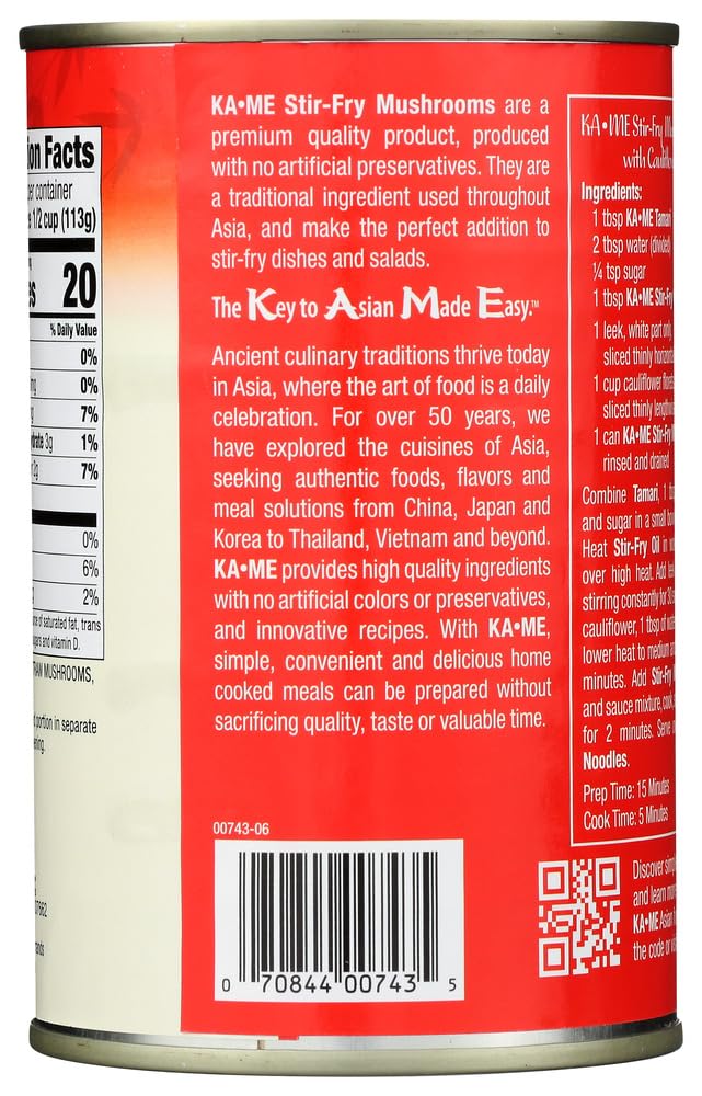 Kame Stir Fry Mushrooms, 15-Ounce (Pack of 12)
