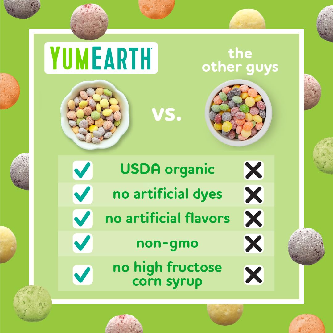 YumEarth Organic Sour Giggles Chewy Candy – Allergy Friendly, No Artificial Dyes, Non GMO, Gluten Free, Sour Fruit Flavored, Vegan Candy Snacks with No Artificial Flavors, 0.5 ounce (Box of 15)