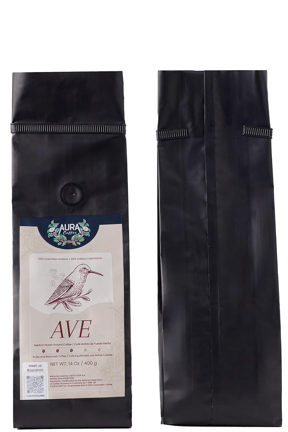 Aura Coffee Ave, Medium Roast Ground Coffee, 14 oz