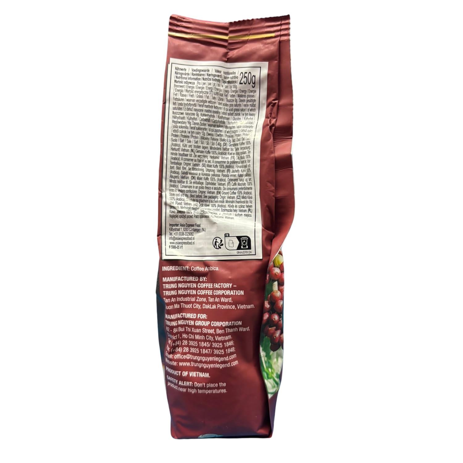 Trung Nguyen — Creative 5 Coffee — Roasted Ground Coffee — Single Origin Culi Arabica — Light & Smooth — Vietnamese Coffee, 1 Bag (8.8 oz)