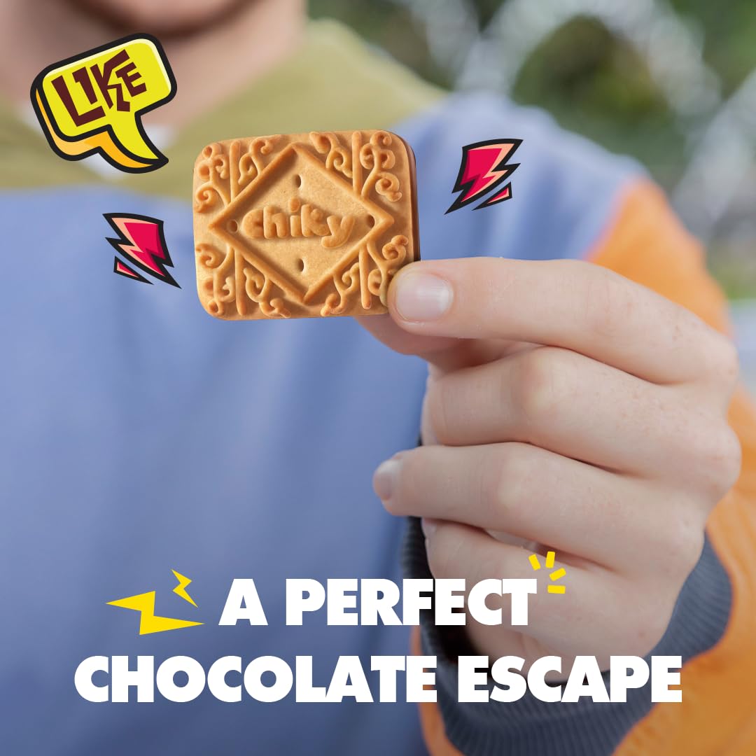 Chiky Chocolate Fudge Cookies, Crunchy & Sweet, Smooth Cream Center, Crispy Texture That Melts In Every Bite, 16.9 ounces, 1 Box contains 3 Bags, each with 12 Individual Packs.