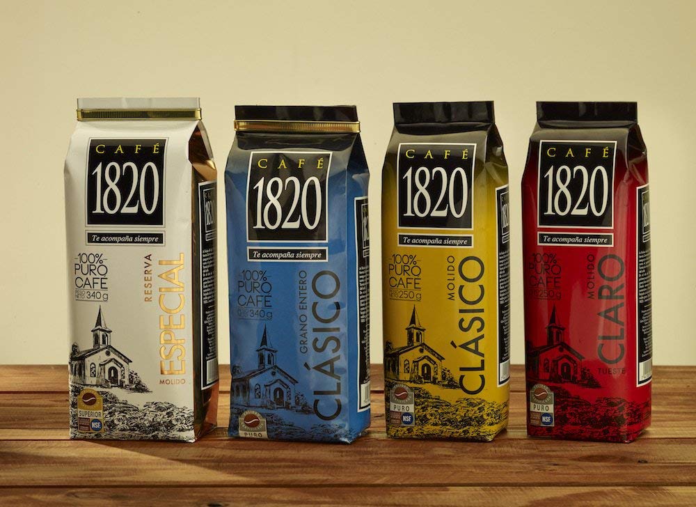 Cafe 1820 Ground ● Costa Rican Gourmet Coffee ● 17.5oz (Pack of 2)