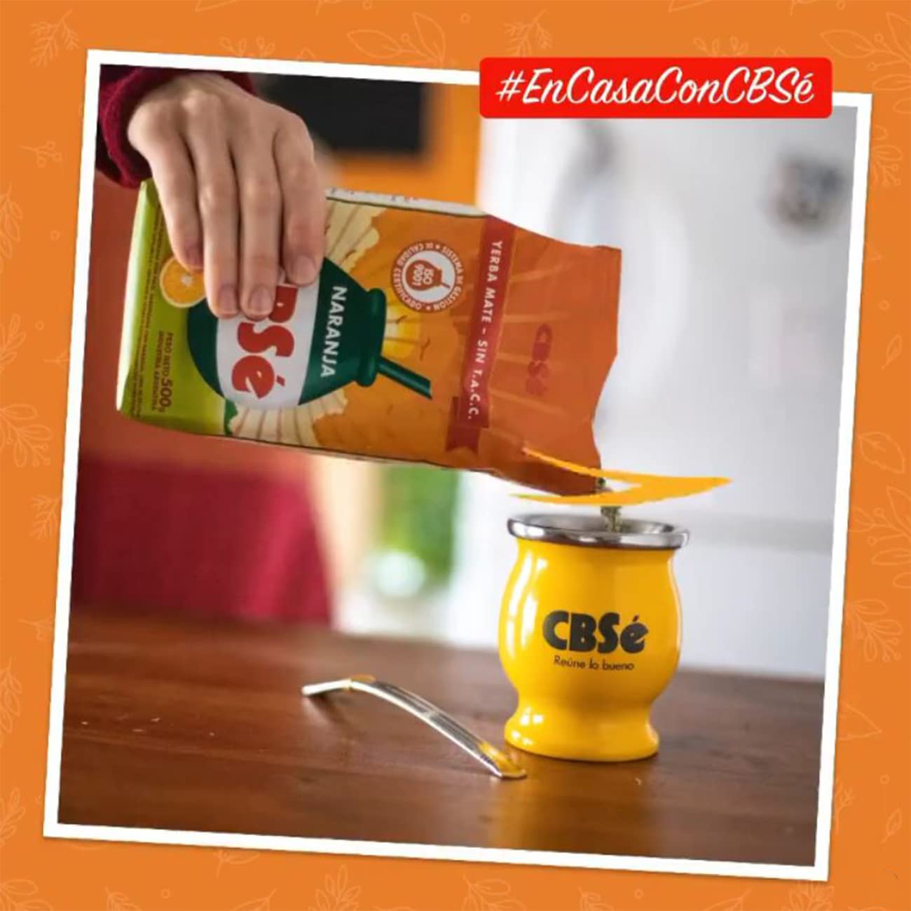 YERBA MATE CBSE ORANGE FLAVOR - SABOR NARANJA 500 GR/1.1 LB (2PACK)