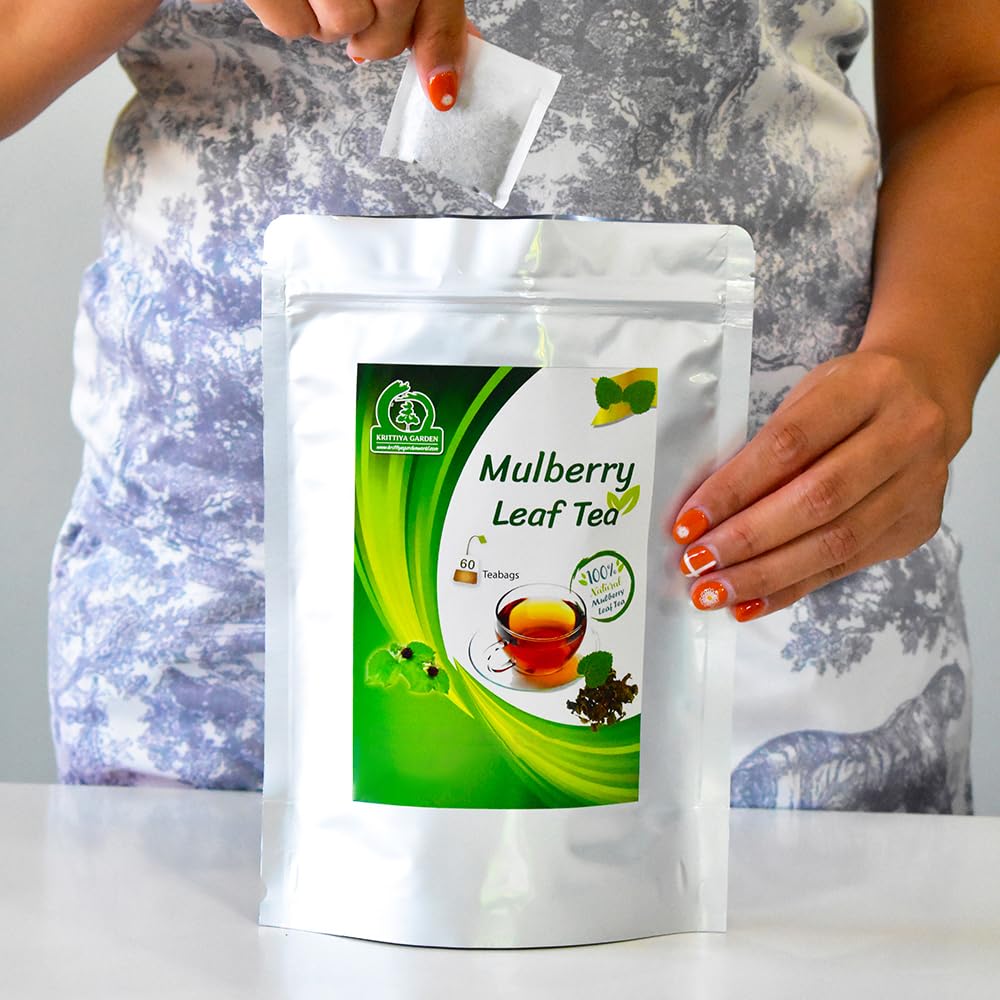 White Mulberry Leaf Tea 60-Teabags (Morus Alba) - 1.5g X 60 Tea Bags