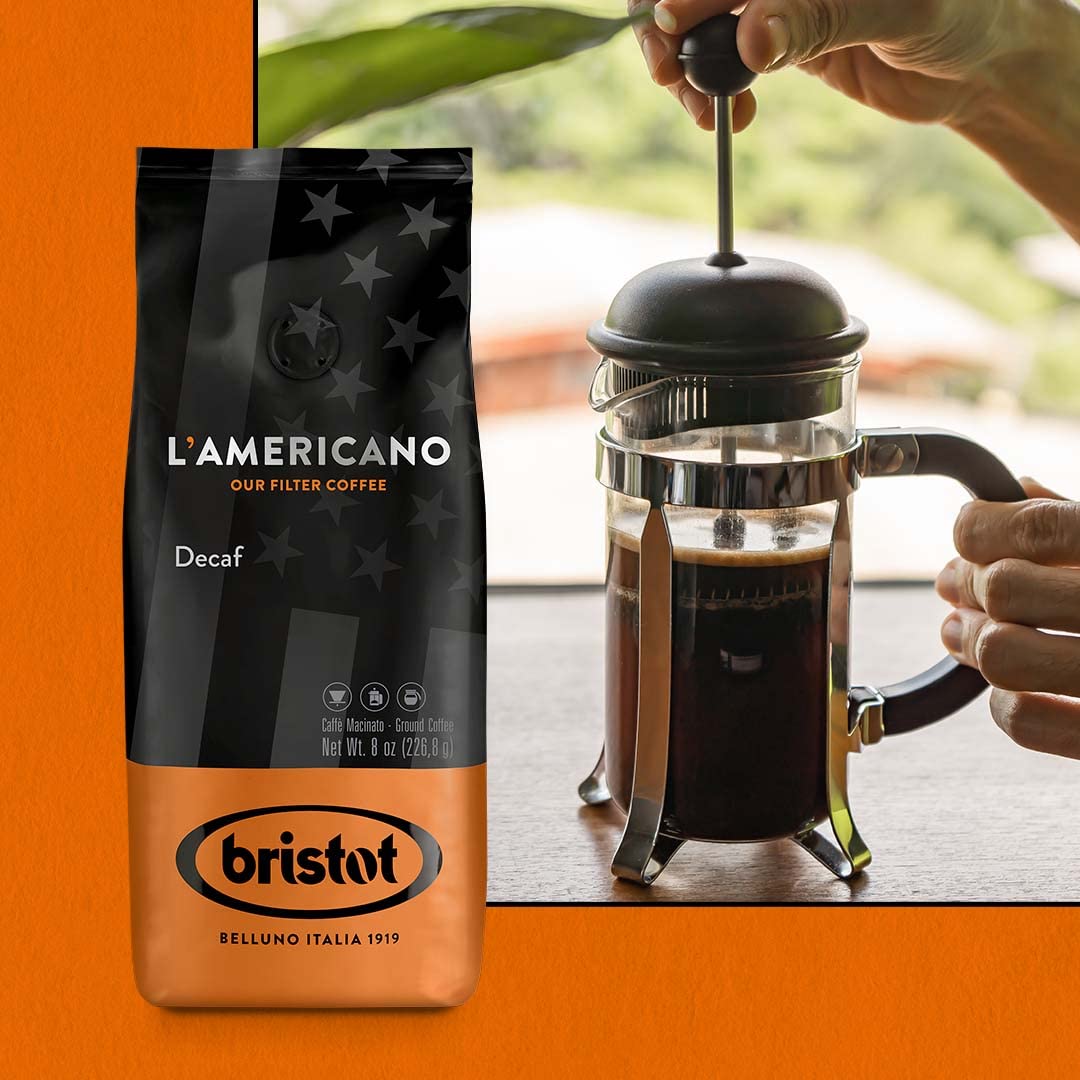 L'americano Filter Ground Coffee/Medium Roast+ 100% Arabica+DECAf/For Pour-over - French Press - Drip Coffee | 8oz/226.8
