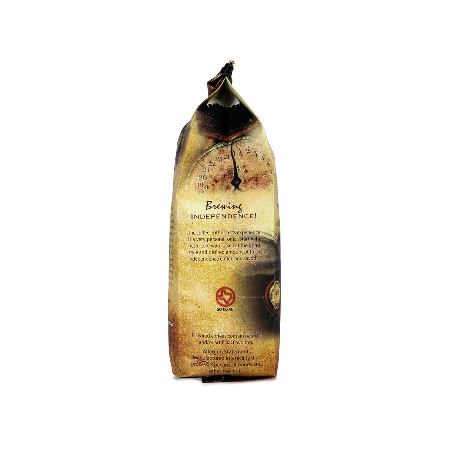 Independence Coffee Co. Madalyn's Backyard Pecan Flavored Mellow Body, Light Roast Ground Coffee, 12 Ounce Bag