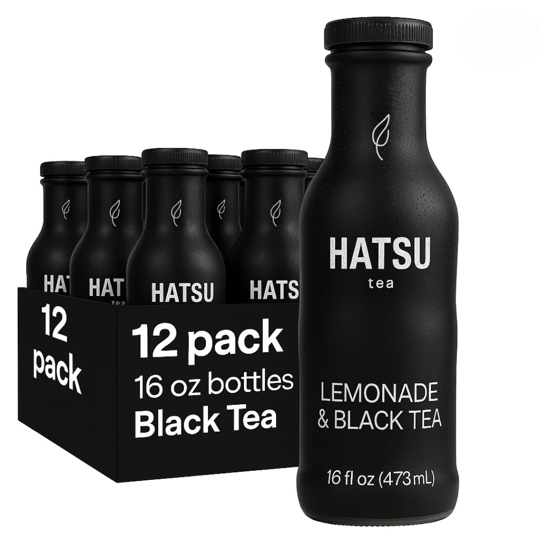 HATSU Pomegranate & Blueberry Flavored White Tea, Sugar Free, 16.9 fl oz (Pack of 12)