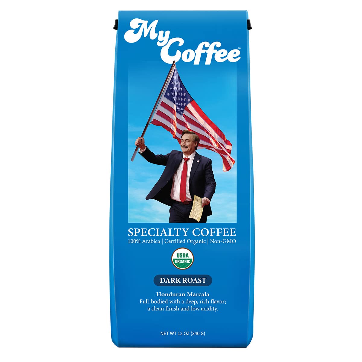 Ground MyCoffee - Organic, Specialty Grade, 100% Arabica, Non-GMO Coffee [Dark Roast, 12oz Bag]