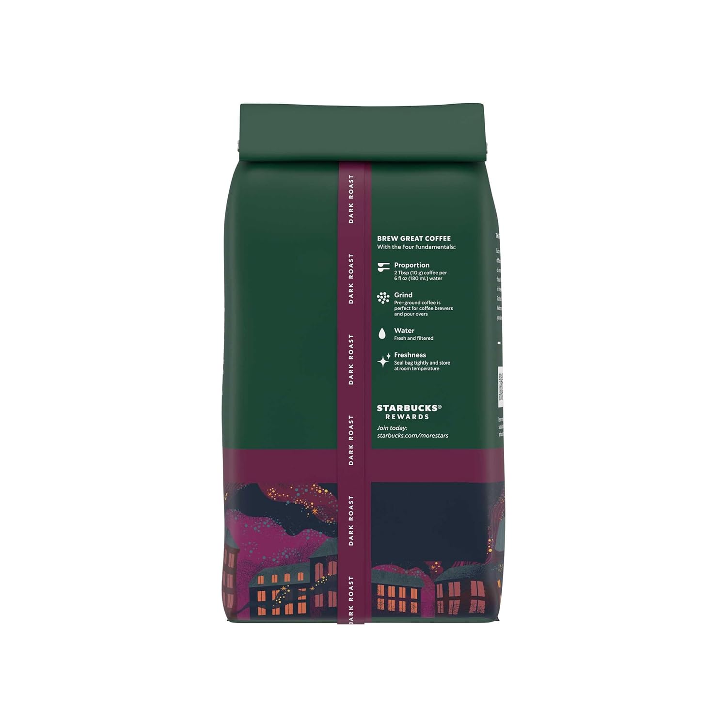 Starbucks Ground Coffee, Dark Roast Coffee, French Roast, 100% Arabica, 6 bags (12 oz each)