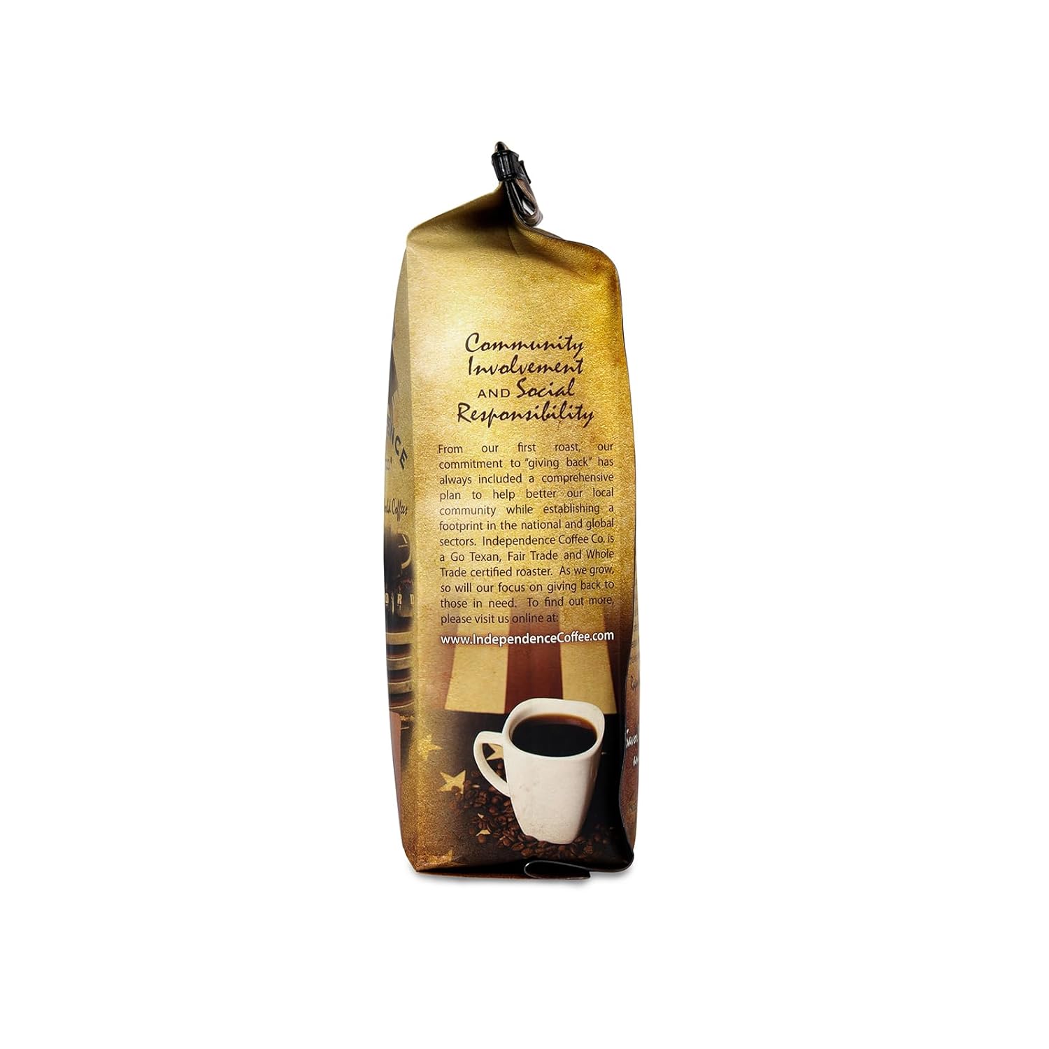 Independence Coffee Co. Madalyn's Backyard Pecan Flavored Mellow Body, Light Roast Ground Coffee, 12 Ounce Bag