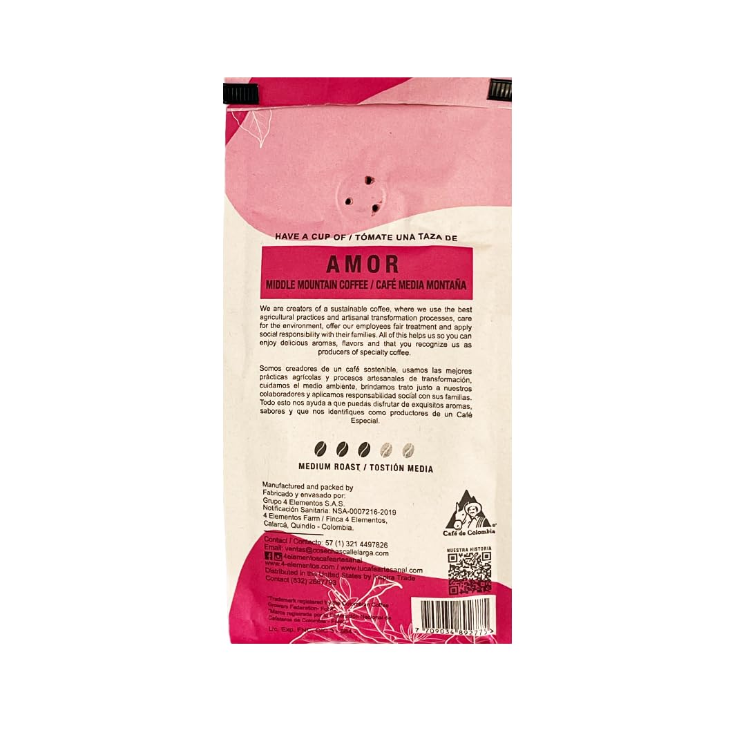 4 Elementos | Ground Specialty Coffee, Medium Roast, 100% Arabica from Colombia, Red Berries & Caramel Notes, 12oz (Pack of 2)