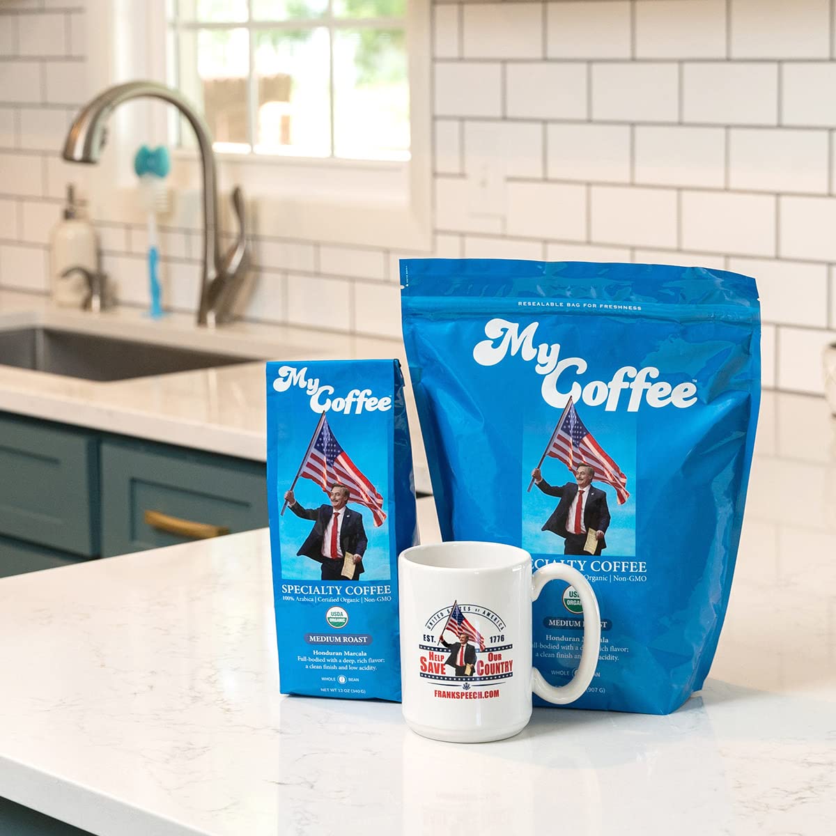 Ground MyCoffee - Organic, Specialty Grade, 100% Arabica, Non-GMO Coffee [Dark Roast, 12oz Bag]