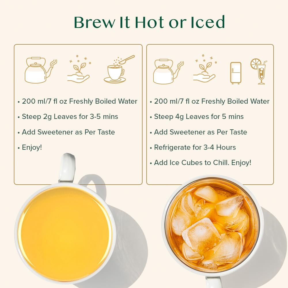 VAHDAM, Imperial White Tea Leaves From Himalayas (25 Cups/1.76oz) High Elevation Grown, White Tea Loose Leaf Tea | Pure Unblended Loose Leaf Tea | Vacuum Sealed